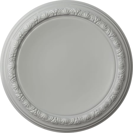 Carlsbad Ceiling Medallion (Fits Canopies up to 14 1/4"), Hand-Painted Frost, 19 1/2"OD x 1 3/4"P